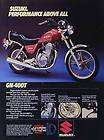 1982 SUZUKI GN 125 Original Motorcycle Ad GN 125  