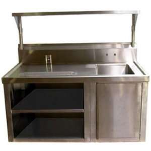 Aero Stainless Steel Table Mounted Overshelf  Kitchen 