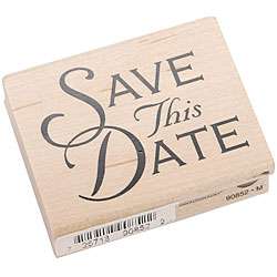Inkadinkado Rubber/ Wood Save This Date Stamp  