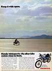 1970 Honda SL 175 Wide Open Motorcycle Original Color Ad