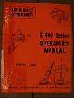 Link Belt Speeder K 600 Series Crane Service Manual p