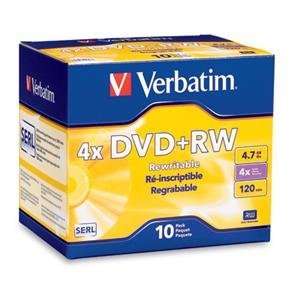  NEW DVD+RW 4.7GB 4X 10 Pack (Blank Media): Office Products