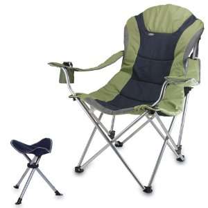  Reclining Camp Chair wFootrest  Sage Green Everything 