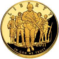 2011 US Army $5 Proof Gold Commemorative Coin US Mint  