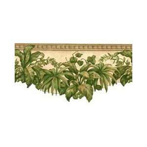  Jungle Foliage Beige Wallpaper Border in Mulberry Prints 