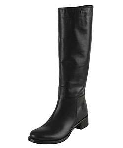 Prada Flat Black Leather Riding Boots  