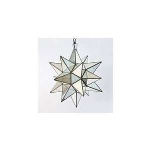 Moravian Star 15 Pendant Chandelier Large Antique Mirror by Worlds 
