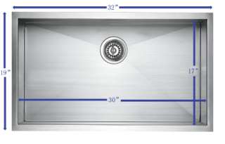 17 43 perfect 10 sb18 square undermount stainless steel kitchen sink 