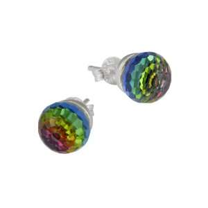   Iridescent Swarovski Crystallized Elements Stud Earrings: Jewelry