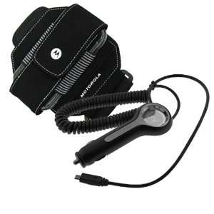   Workout Armband Case with Car Charger for Motorola Cliq: MP3 Players