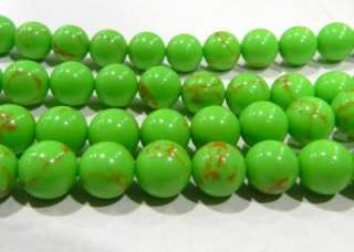 8mm Green Turquoise Round Loose Beads 15  
