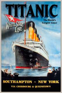 11x17 Poster Titanic White Star Line  