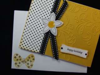 Handmade ~BIRTHDAY~ Card EMBOSSED Stampin Up! Butterfly  