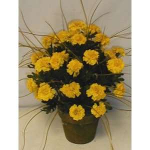 16 Potted Marigold Bush (yellow) 