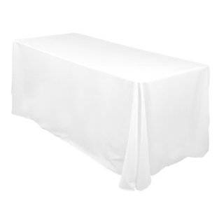   90x132 Black White Damask Flocked Tablecloth Wedding: Home & Kitchen