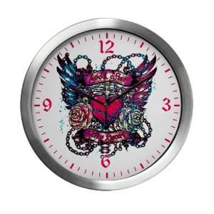  Modern Wall Clock Look After My Heart Roses Chains and 
