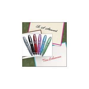   with Crystal Pen Gift Set, Bordered Stationery