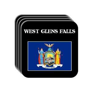 US State Flag   WEST GLENS FALLS, New York (NY) Set of 4 Mini Mousepad 