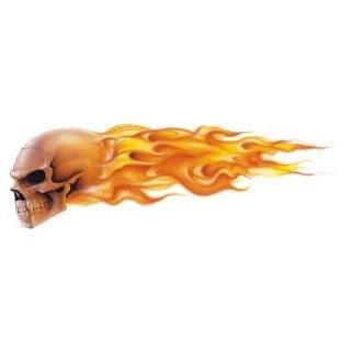  Automotive LT 00418 Flaming Skull Left Graphic Lethal Threat Decal