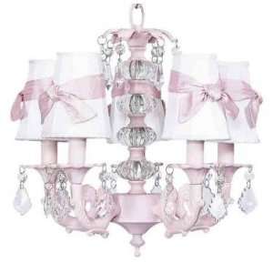  pink 5 arm stacked glass ball chandelier white sconce shades 