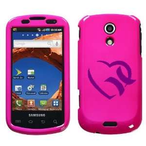 SAMSUNG GALAXY S EPIC 4G D700 PURPLE HURLEY HEART ON A PINK HARD CASE 