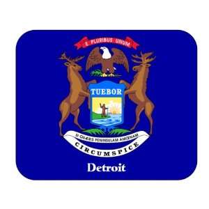  US State Flag   Detroit, Michigan (MI) Mouse Pad 