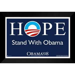 Barack Obama 27x40 FRAMED Hope, Stand Campaign Poster 
