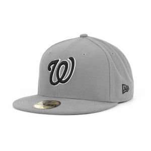   Nationals New Era 59Fifty MLB Gray BW Cap Hat