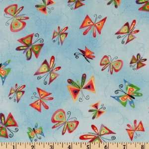   And Dreams Butterflies Blue Fabric By The Yard Arts, Crafts & Sewing
