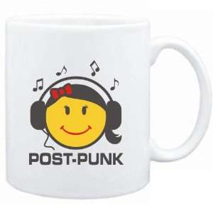  Mug White  Post Punk   female smiley  Music Sports 