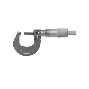 Mitutoyo 103 260, 0   1 X .0001 Outside Micrometer, Ratchet, Tapered 
