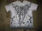 BULZEYE COUTURE SHIRT WINGED REAPER DEATH SKULL CROWN NAUTICAL STARS