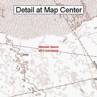   Topographic Quadrangle Map   Wheeler Ranch, Texas (Folded/Waterproof