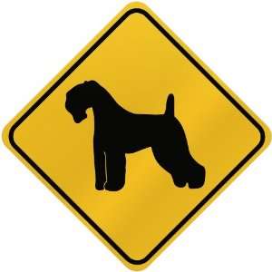  ONLY  KERRY BLUE TERRIER  CROSSING SIGN DOG