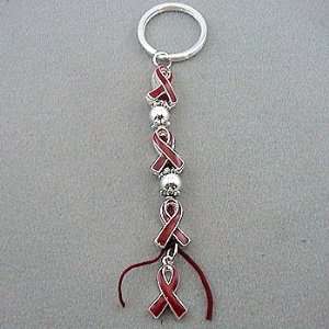  Key Chain ~ Red Ribbon Awareness ~ Heart Disease 