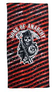 Sons Of Anarchy Stars And Stripes Beach Towel 31 x 61  