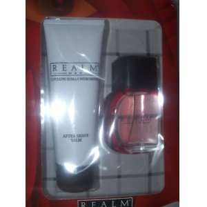  REALM FOR MEN GIFT SET, COLOGNE & AFTER SHAVE BALM Beauty