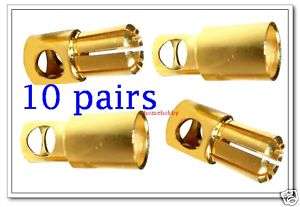 10X 6.0mm 6MM gold Bullet Connector plug for RC battery  