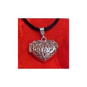    Aromatherapy Necklace Silver Heart Locket: Health & Personal Care