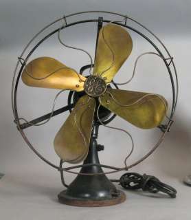 Large Antique General Electric Art Deco 3 Speed Fan c. 1930s Working 