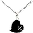 Body Candy Pink Heart Peace Sign Necklace