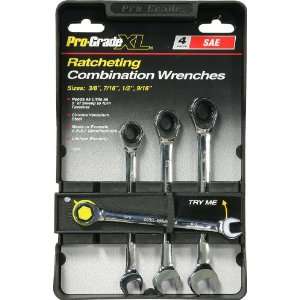  Pro Grade 18052 4 Piece SAE Ratcheting Combo Wrench Set 