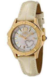 Invicta 0689 Womens Wildflower Collection Crystal Leather Watch Set 