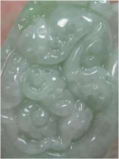100% Natural A JADE Jadeite PENDANT Hand Cabbage Coin 579360  