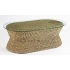 Home Styles Coffee Table with Woven Design in Honey Finish