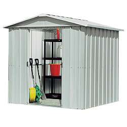 Buy Yardmaster 6x8 Silver Metal Apex Shed from our Shed range   Tesco 