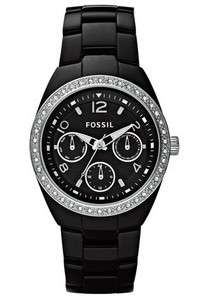Fossil Berkley Ceramic Multifunction Black Dial Watch CE1043  