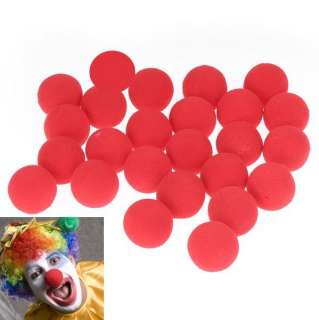 25 Red Foam Clown Nose Circus Party Halloween Costume  