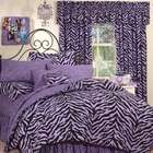 Kimlor Zebra Bed in a Bag Comforter Set   Queen Size Lavender w/Zebra 