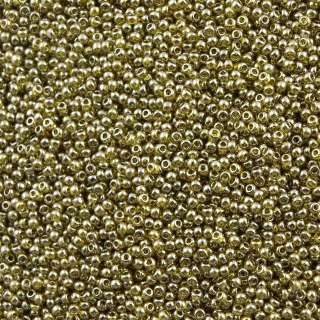 Toho Round Seed Bead 11/0 Gold Luster Green Tea 15g 11 457  
